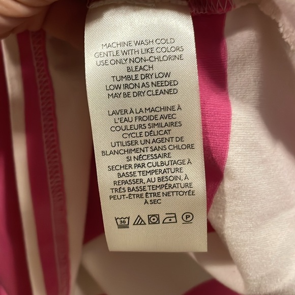 EUC Maeve Anthro puff sleeve pink stripe polo preppy 80s vibe size medium - Picture 7 of 8